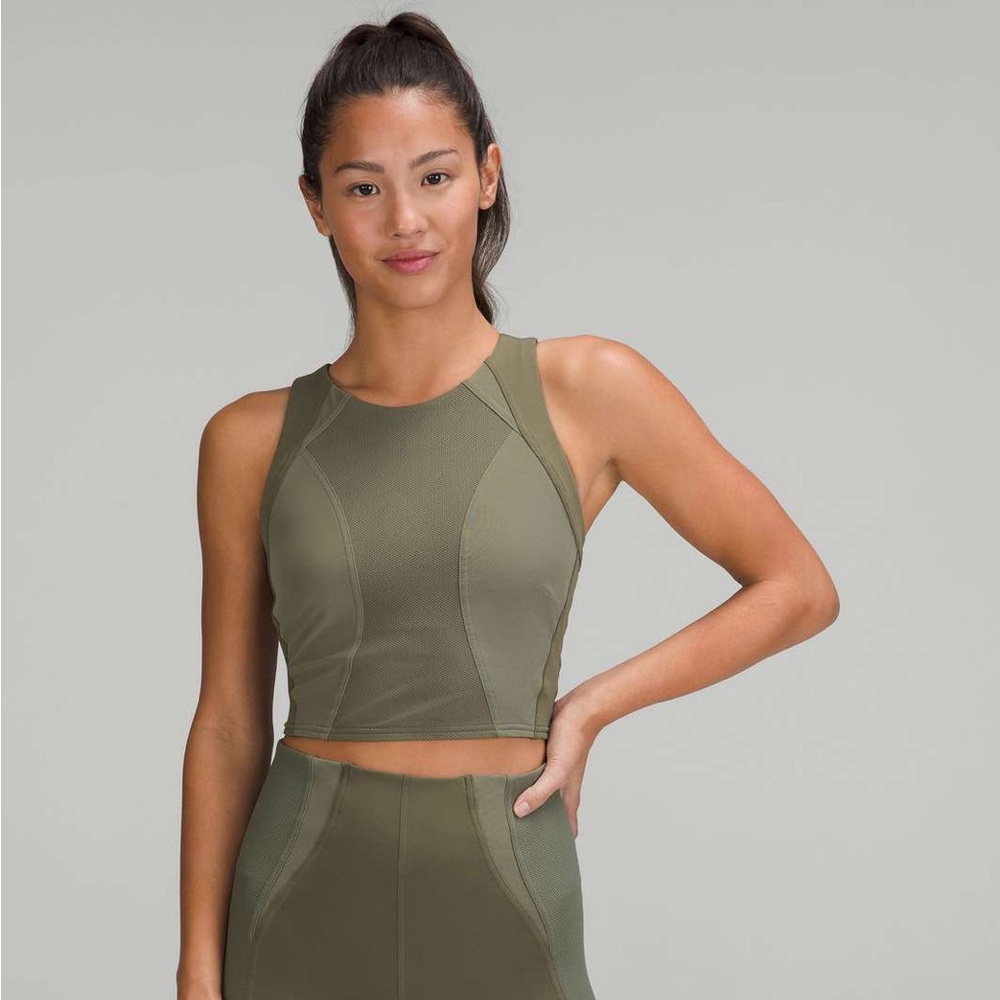 lululemon mesh panelled tank top